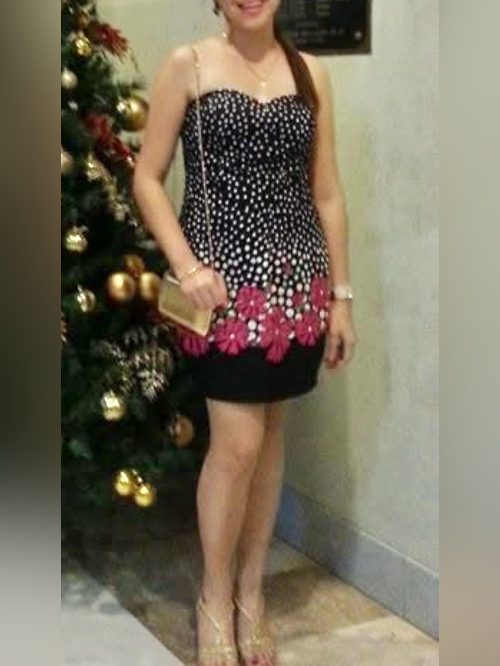 Fashion Y2K Polka Dot Strapless Tube Mini Cocktail Dress